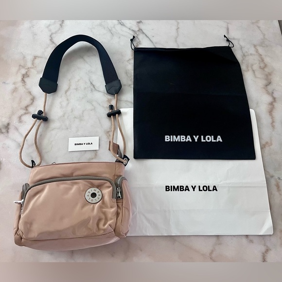 BIMBA Y LOLA Taupe Crossbody Bag Expandable Strap - Picture 7 of 16